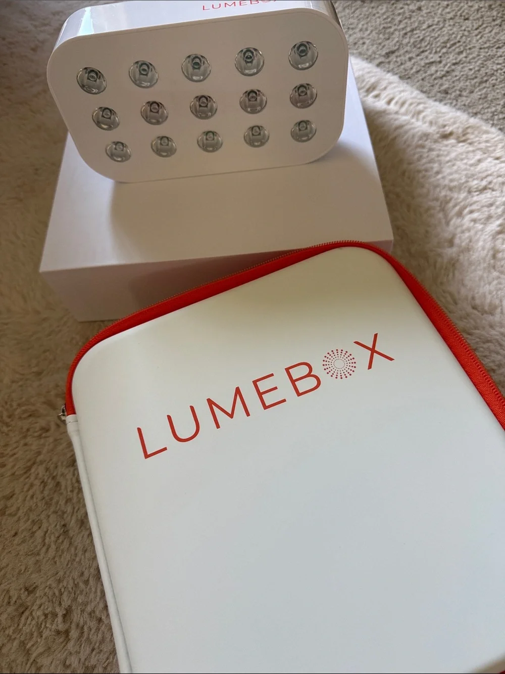 Red & White LED Skincare Light Therapy Device by